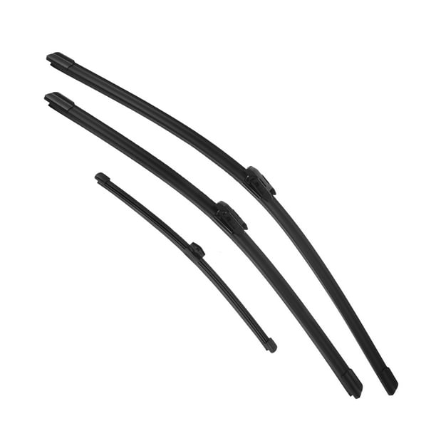 Juego de 3 piezas de limpiaparabrisas delantero y trasero de 24" 20" 11" para BMW X2, no J Hook, negro