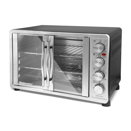 Elite Gourmet ETO-4510M New Double Door Oven with Rotisserie and Convection