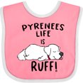 thumbnail image 3 of Inktastic Pyrenees Life is Ruff Great Pyrenees Boys or Girls Baby Bib, 3 of 4