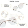 thumbnail image 4 of LifeArt Blue Light Blocking Glasses, Computer Reading Glasses, Anti Blue Rays, Reduce Eyestrain, Stylish for Men and Women(Clear,+0.50 Magnification), 4 of 5