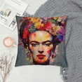 thumbnail image 2 of MDO  Oil painting style pillowcases, feminist pillowcases, women's mother retro pillows suitable for car cushions, sofas, sofas, beds, home decor, single sided 18 "x 18" multiple sizes available, 2 of 5