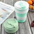 thumbnail image 5 of Tazas plegables de silicona con tapa, ultrafinas y que ahorran espacio, para actividades al aire libre, senderismo y acampada, 5 of 5