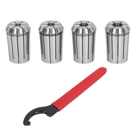

4 Pcs Collet Set 8 10 12 14 Diameter Spring Steel Collet CNC Milling Lathe Tool with Spanner