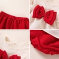 thumbnail image 4 of TOWED22 Baby Infant Girl 2 Piece Lovely Outfits Sleeveless Tops and Shorts Cute Sets Summer Tank Shirts Clothing Toddler Casual Elastic Waist Clothes(Red,12-18 M), 4 of 5