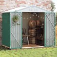thumbnail image 3 of Devoko 6×8 ft.Patio Metal Shed, Lockable Garden Shed for Outdoor Backyard Patio Storage, 3 of 7