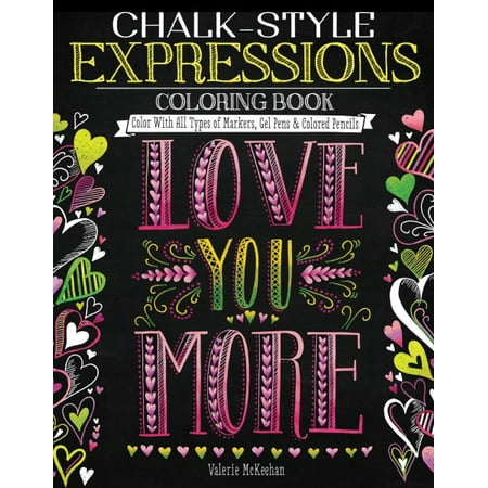 Chalk-Style Expressions Coloring Book - Walmart.com