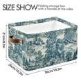 thumbnail image 4 of Yayeee 2 Pack Canvas Storage Basket with Handles for Shelves Fabric Bins Closet Organizer, Green Flourishing Garden, 4 of 8