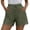 Army Green(Womens Shorts), variant on GUACER Casual Shorts for Women High Waisted Boho Drawstring Beach Shorts with Eyelet Cutout Hem & Big Pockets