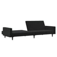 thumbnail image 2 of vidaXL 2-Seater Sofa Bed Black Velvet, 2 of 5