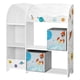 thumbnail image 1 of SONGMICS Organizador de Juguetes y Libros para Niños, Estantería de Almacenamiento Multifuncional con 2 Cajas, Gran Capacidad, Tema Universal, para Dormitorio, Salón, Blanco, 1 of 5