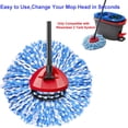 thumbnail image 2 of xianyou-6 Pcs Spin Mop Refill/Recharge + 1 Mop Base Holder for Vileda/O Cedar 2 Tanks RinseClean System, Microfiber Spin Mop Replacement Head for Deep Cleaning, 2 of 4