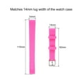 thumbnail image 2 of Soft Rubber Watch Band 14mm Width Quick Release Replacement Silicone Watch Strap Hot Pink, 2 of 5