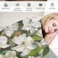 thumbnail image 3 of Pratyus White Flowers Throw Blanket Soft Cozy Plush Flannel Material All Seasons Gifts 50x60in, 3 of 6