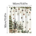 thumbnail image 2 of Festive Santa Printed Curtain for Living Rooms – Translucent Polyester Drapery in Rural Winter Theme for Indoor Spaces 2PCS, 2 of 5