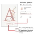 thumbnail image 4 of Póster de decoración de guardería con nombre personalizado y flores silvestres, cuadro en lienzo con flores rosas, arte de pared para dormitorio de niña, decoración del hogar, 4 of 5