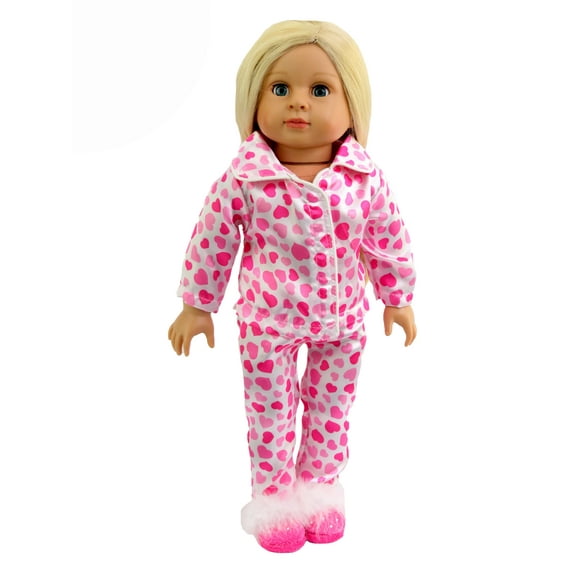 Pink Heart Pajamas For 18 inch dolls