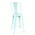 thumbnail image 1 of Dreux Matte Mint High Back Steel Counter Stool 26 Inch (Set of 4), 1 of 8