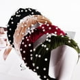 thumbnail image 4 of Diadema De Perlas, Diadema Antideslizante, Aros Para El Cabello, Diadema De Plástico Multicolor Para Mujer, Tocado Vintage, Buena Elasticidad Para Mujer Cateissary CE008224-03, 4 of 6