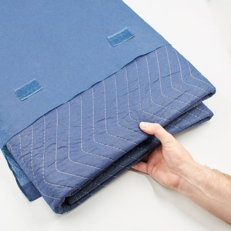 BOXER 80" X 72" Non-Woven Moving Blanket - Multipurpose, Lightweight, Scratch Protection For Furniture, Blue