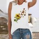 thumbnail image 2 of Camisetas sin mangas para mujer, chaleco fino de verano con estampado de margaritas y girasoles, chaleco sin mangas de manga corta, Jersey holgado informal, camisetas tipo túnica Fridja  qr1850, 2 of 6