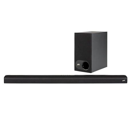 Polk Audio - Signa S2 2.1 Ch Ultra-Slim Soundbar with Wireless Subwoofer and Dolby Digital - Black