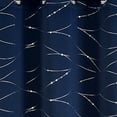 thumbnail image 4 of Btomtd Elegant Curtain Panel Pairs, Curtains Set with Round Hole Detail for Stacking Look, Bedroom Blackout Curtains in Pair for Window Decor - 51.96"x83.85", Navy, 4 of 6