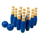 thumbnail image 4 of Juego de Bolos de Madera de 10 Piezas para Niños, Bolos de Juguete con 10 Bolos Y 2 Bolas, Juego de Bolos sobre Césped, Mini Bolos para Interior Y, 4 of 9