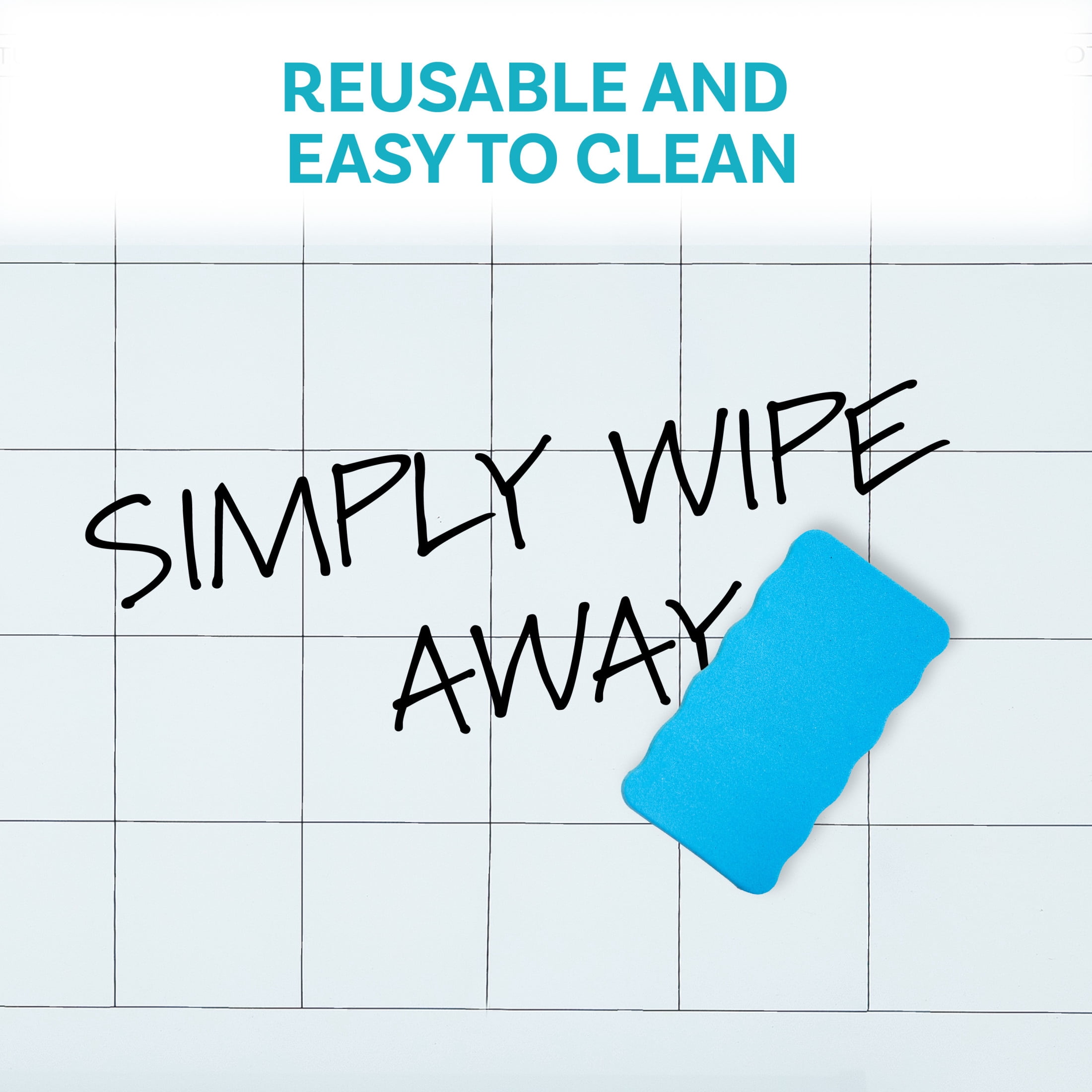 Sunnydaze Glass Calendar Dry Erase Board for Wall, 23" x 17" (White)
