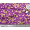 thumbnail image 2 of Soimoi Purple Viscose Chiffon Fabric Mandala & Paisley Printed Fabric 1 Yard 42 Inch Wide, 2 of 3