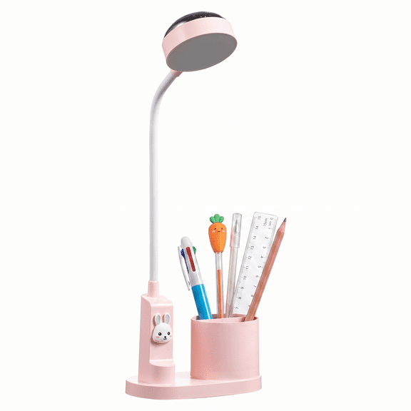 Meilimei Bright Dimmable Eye-Caring Desk Lamp with Projection Function and Pen Holder,3 Brightness Levels,for Home Office Dorm Room Essentials