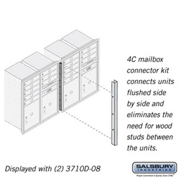 4C Horizontal Mailbox Connector Kit - for 10 Door High Units