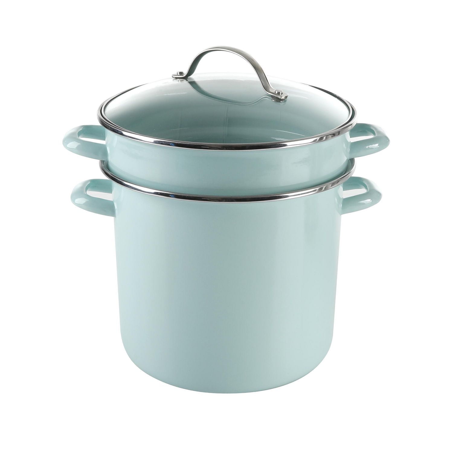 "Martha Stewart 8-Quart Stock Pot with Steamer, Martha Blue<br>"