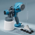 thumbnail image 3 of Tilswall Paint Sprayer HVLP Electric Spray Paint Gun with 4 Nozzles & 3 Patterns 600ML Container Easy to Clean for House Painting, Home Interior and Exterior (Blue), 3 of 8