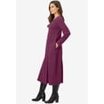 thumbnail image 3 of Woman Within Plus Size Petite Thermal Knit A-Line Dress, 3 of 6