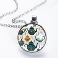 thumbnail image 2 of Arabic teapot Glass Design Circular Pendant Necklace - Stylish Women's Fashion Jewelry by XYZ Brand, 2 of 5