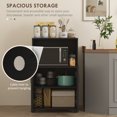 thumbnail image 4 of HOMCOM Chariot Micro-Ondes sur Roulettes Chariot Utilitaire Rangement Buffet, Noir, 4 of 10