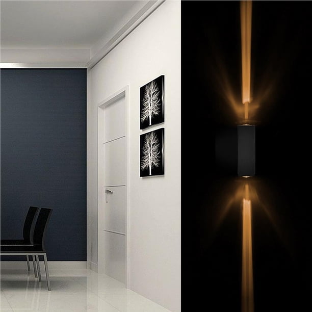 Bearachild 4W LED Up Down Light Cuboid Wall Lamp Sconce para sala de estar Cafe Hotel Pasillo Pasillo Escaleras Iluminación y accesorios No. 4 Bearachild HA025386-04