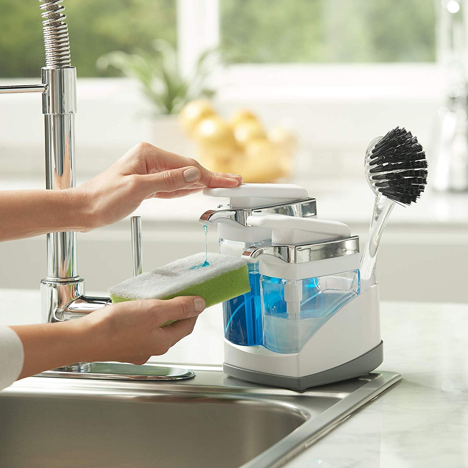Casabella Sink Sider faucet sponge holder grey