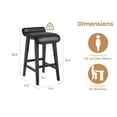 thumbnail image 2 of Bar Stools, Counter Height Bar Stools with Low Back and Footrest, Wood Frame, 2 of 6
