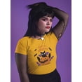 thumbnail image 2 of Keep It Creepy. Kitten W Pumpkin T-Shirt Women -Smartprints Designs, Female 4X-Large, 2 of 4