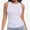 White, variant on Women's Crewneck Racerback Ribbed Tank Tops Summer Basic High Neck Sleeveless Slim Fit Crop Tops