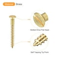 thumbnail image 4 of Uxcell 40Pack M2.5 x 25mm Brass Slotted Drive Flat Head Wood Screws Self Tapping Screw, 4 of 6