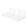 thumbnail image 1 of GDF Studio Vincent Outdoor Water Resistant Fabric Club Chair Cushions with Piping, Set of 2, White, 1 of 6