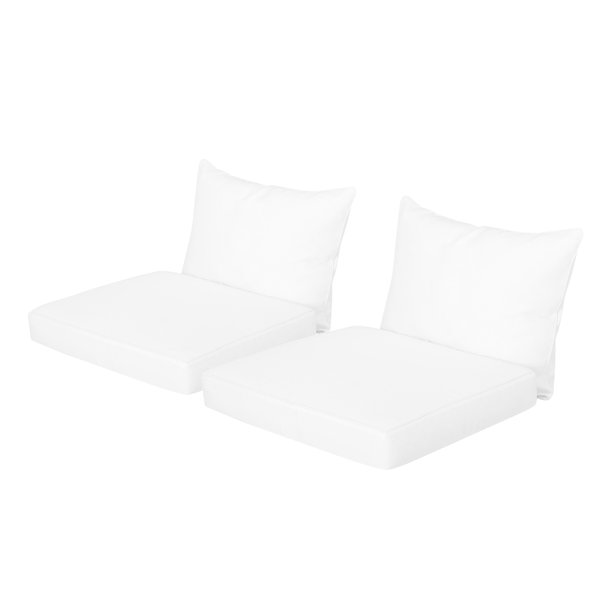 Kosciusko Outdoor Water Resistant Fabric Club Chair Cushions With Piping Set Of 2 White Com Kosciusko Outdoor Water Resistant, How To Make Waterproof Cushions For Outdoor Furniture