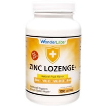 Wonder Laboratories Zinc Lozenges with Vitamin C and D3 for a Healthy Immune System - 100 Lozenges
