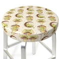 thumbnail image 3 of Easygdp Frogs Print Easy To Install Bar Stool Covers&Stool Covers Round&Elastic Stool Cover, Barstool Covers,Washable&Bottom With Elastic Edge-14 inch, 3 of 7