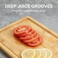 thumbnail image 3 of Behome Bamboo Cutting Board for Kitchen, Extra Large Wood Chopping Board with Hanging Hole and Deep Juice Groove, Serving Boards for Meat, Vegetables & Fruits, 18.0" x 11.81", 3 of 9