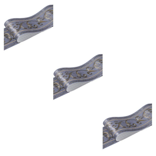 Wosthever Línea de rodapié autoadhesiva de veteado de para papel tapiz de alta gama, mano de obra exquisita, flor de vid azul duradera Type1 NO1