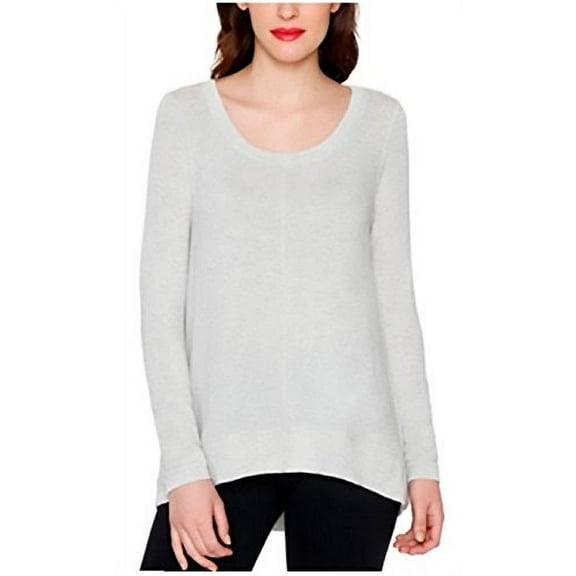 Matty M Ladies Long Sleeve Tee, Pearl Grey (X-Large)