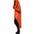 thumbnail image 4 of WTOBBY Women's Loose Comfortable High Neck Long Sleeve Solid Color Long Hoodie Top, Casual Oversized Pullover Sweatshirt for Everyday,Saffron 2XL, 4 of 5